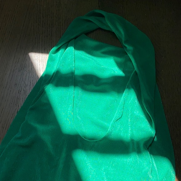 [with jean] green dress - Picture 2 of 3